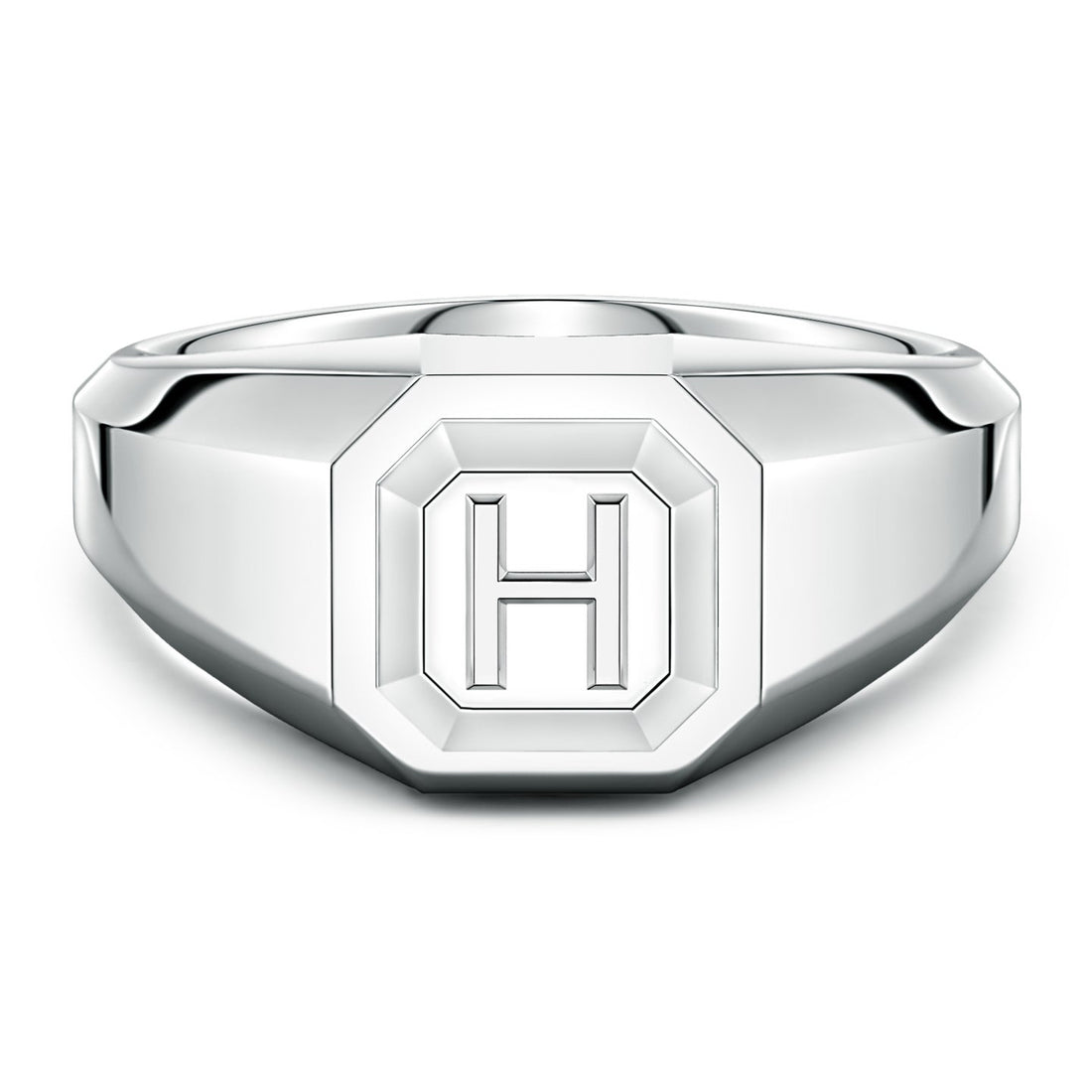 Men's Capital 'A' to 'Z' Alphabet Signet Ring