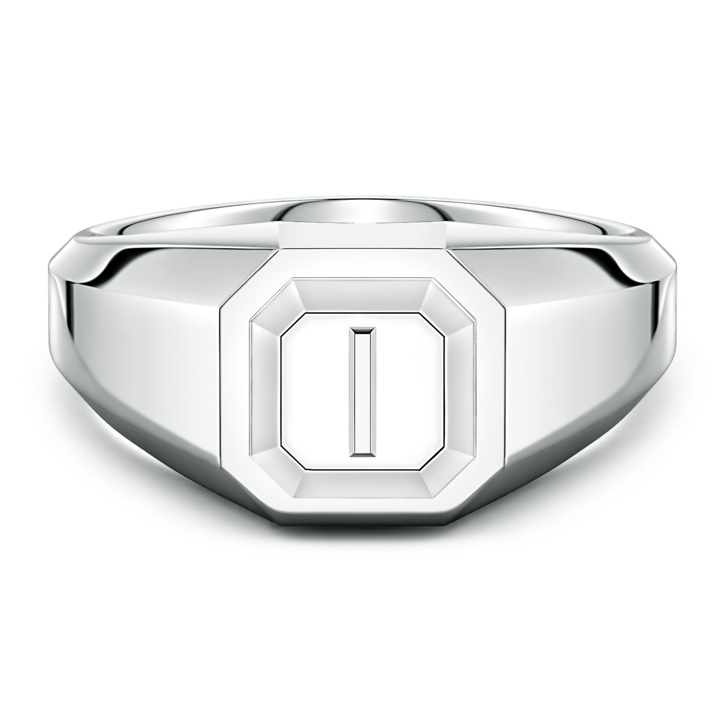Men's Capital 'A' to 'Z' Alphabet Signet Ring