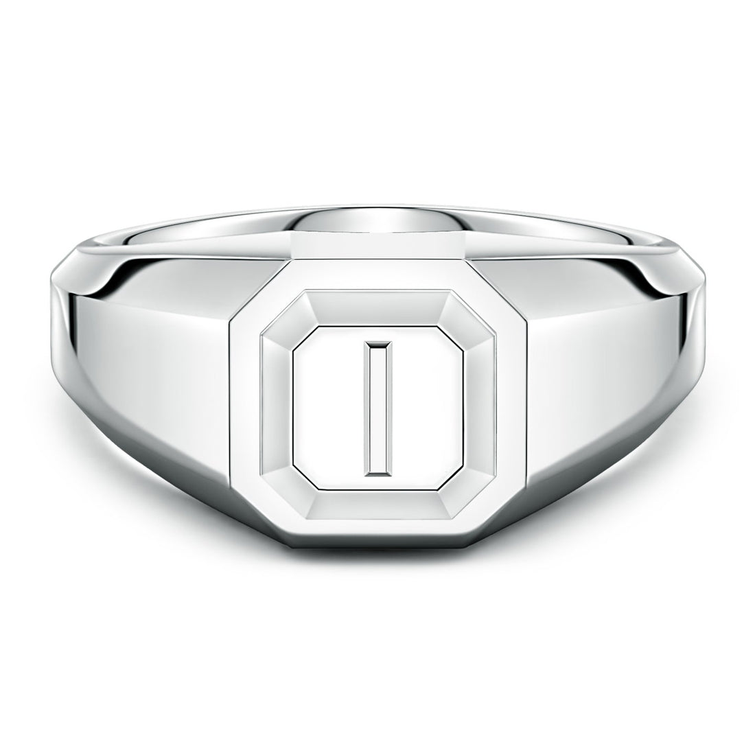 Men's Capital 'A' to 'Z' Alphabet Signet Ring