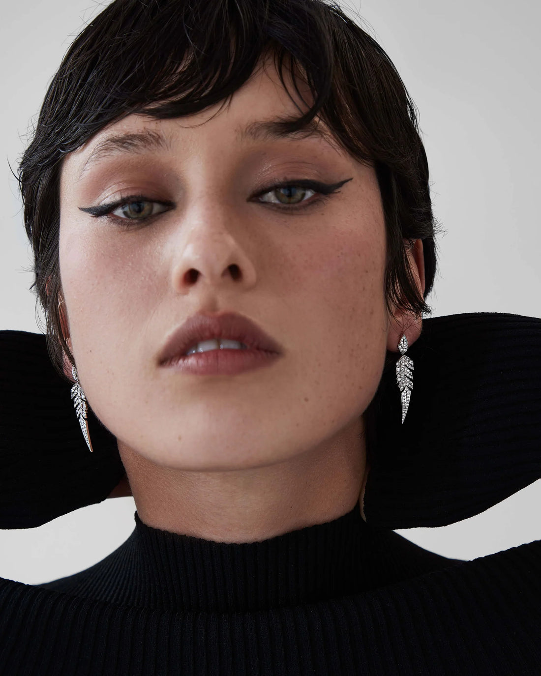 Elysian Plume Diamond Earrings