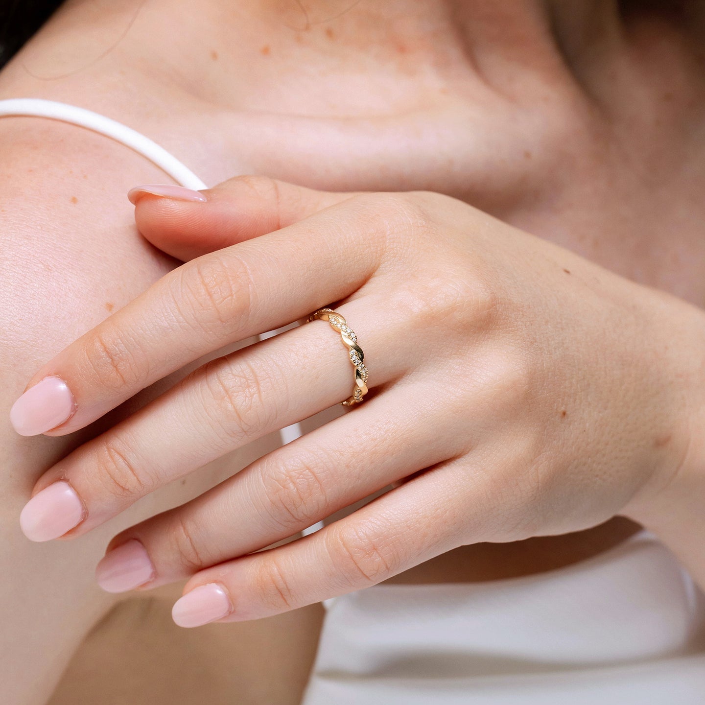 Twisted Vine Diamond Engagement & Wedding Band