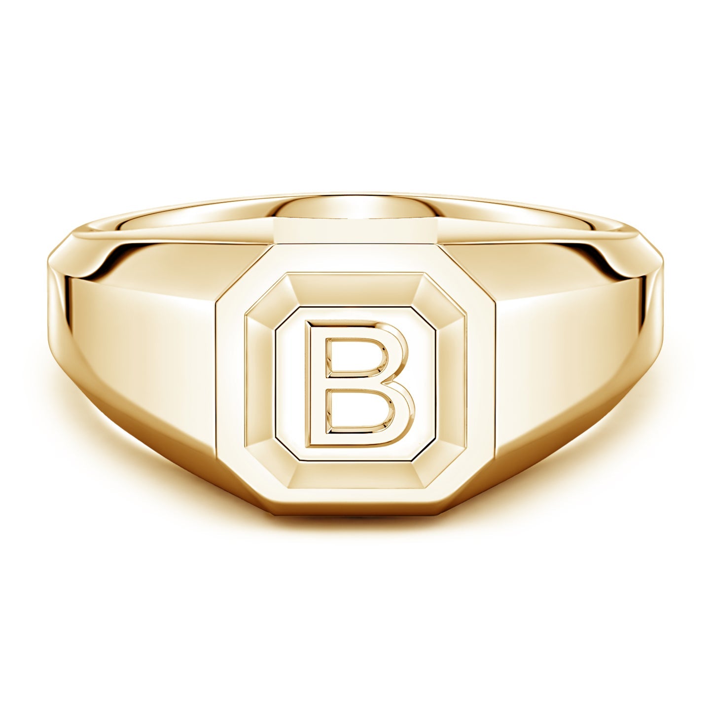 Men's Capital 'A' to 'Z' Alphabet Signet Ring