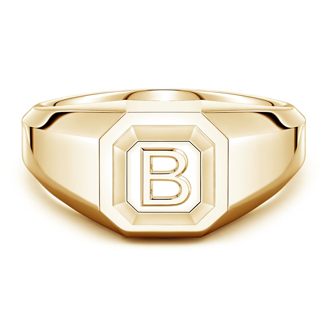 Men's Capital 'A' to 'Z' Alphabet Signet Ring