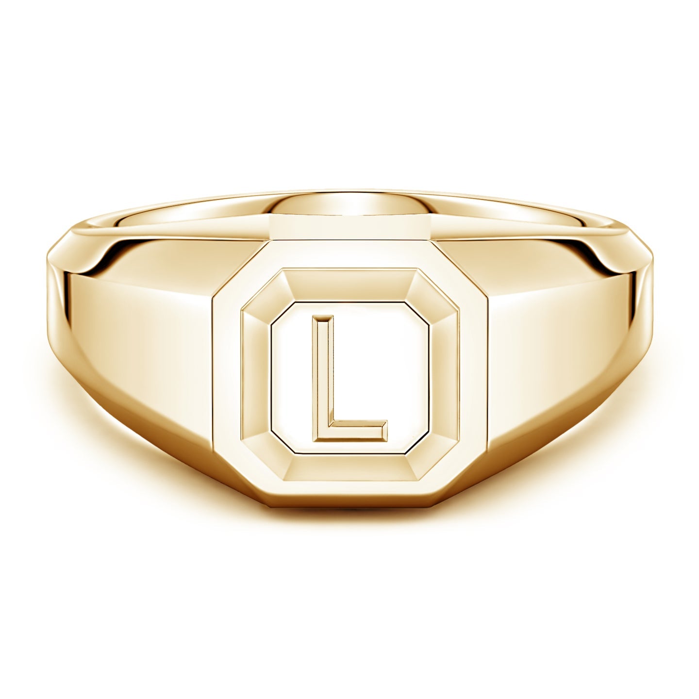 Men's Capital 'A' to 'Z' Alphabet Signet Ring