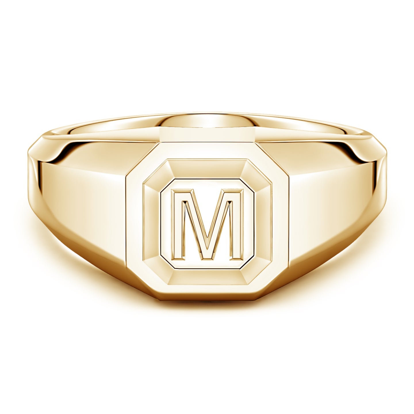 Men's Capital 'A' to 'Z' Alphabet Signet Ring