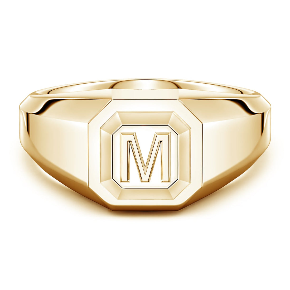 Men's Capital 'A' to 'Z' Alphabet Signet Ring
