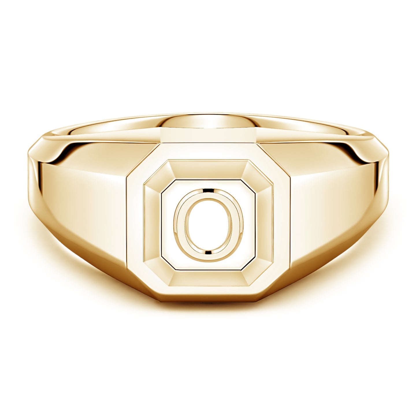 Men's Capital 'A' to 'Z' Alphabet Signet Ring