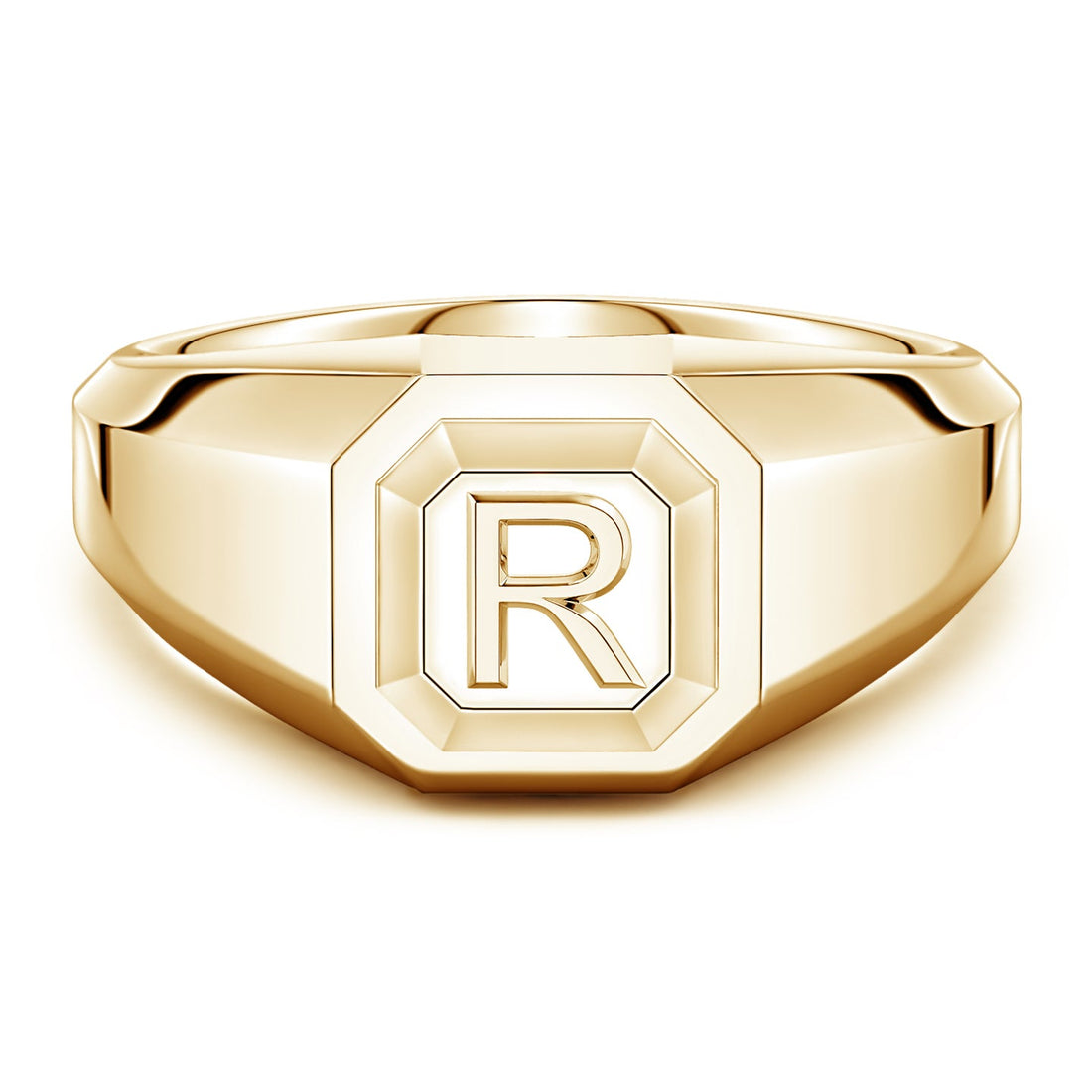 Men's Capital 'A' to 'Z' Alphabet Signet Ring