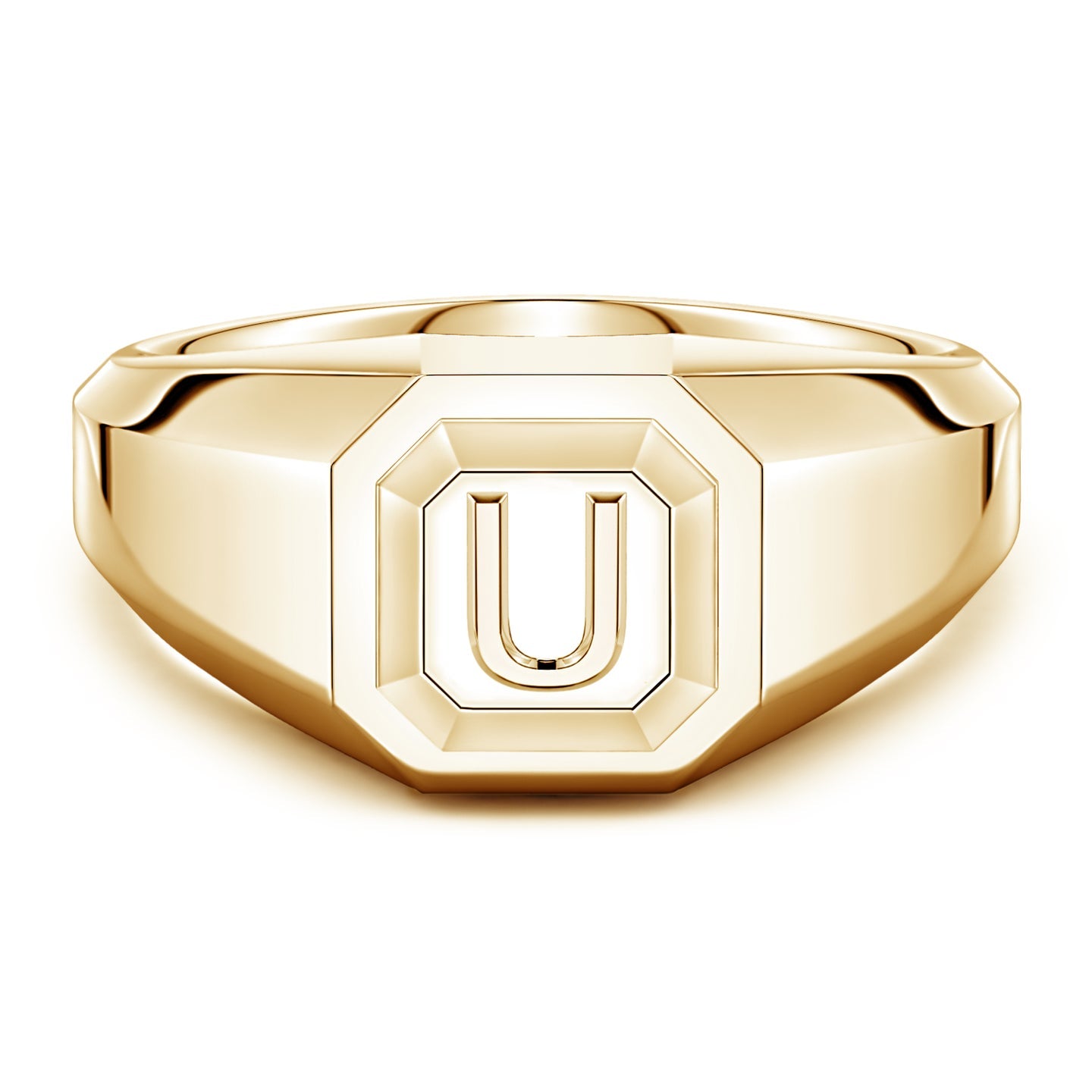 Men's Capital 'A' to 'Z' Alphabet Signet Ring