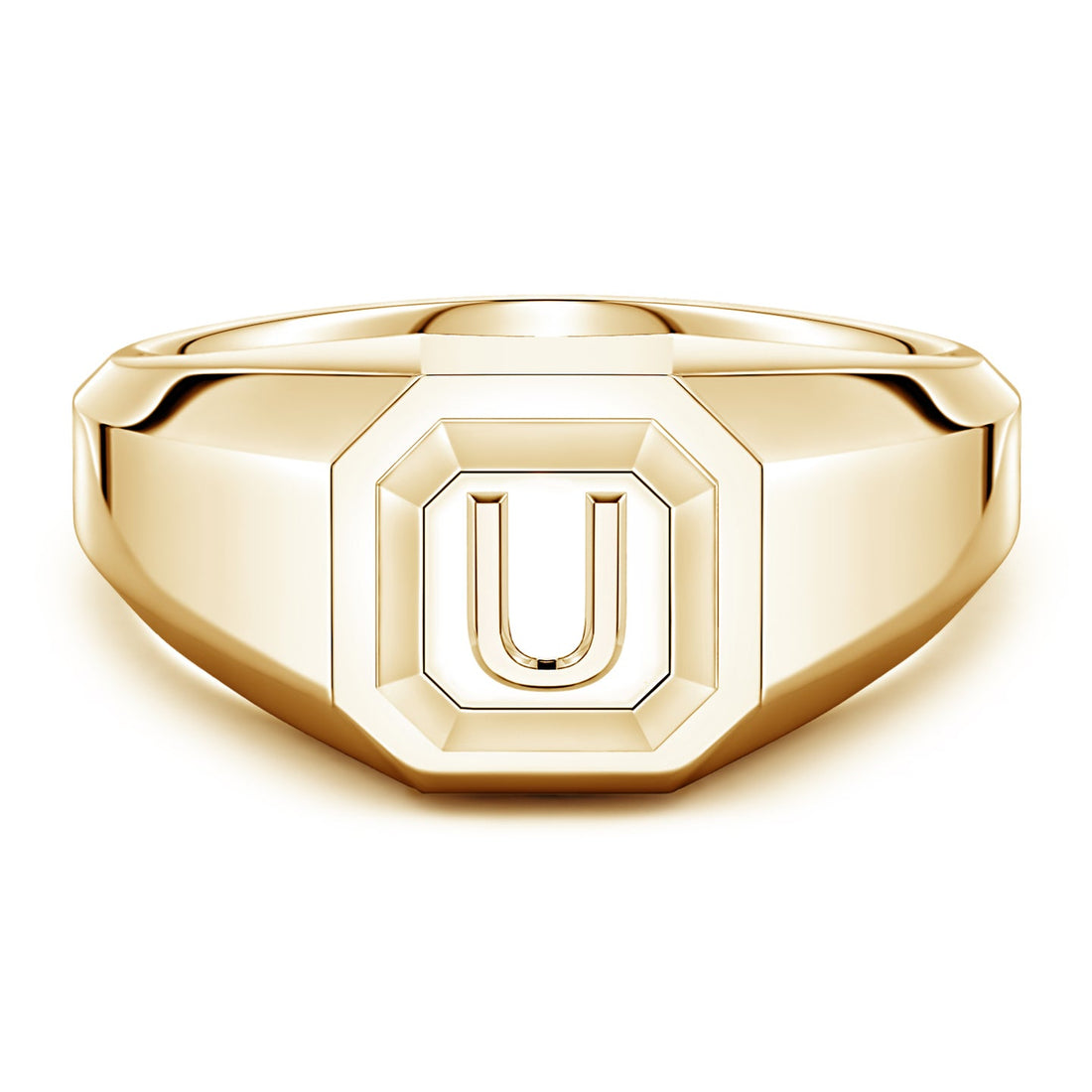 Men's Capital 'A' to 'Z' Alphabet Signet Ring
