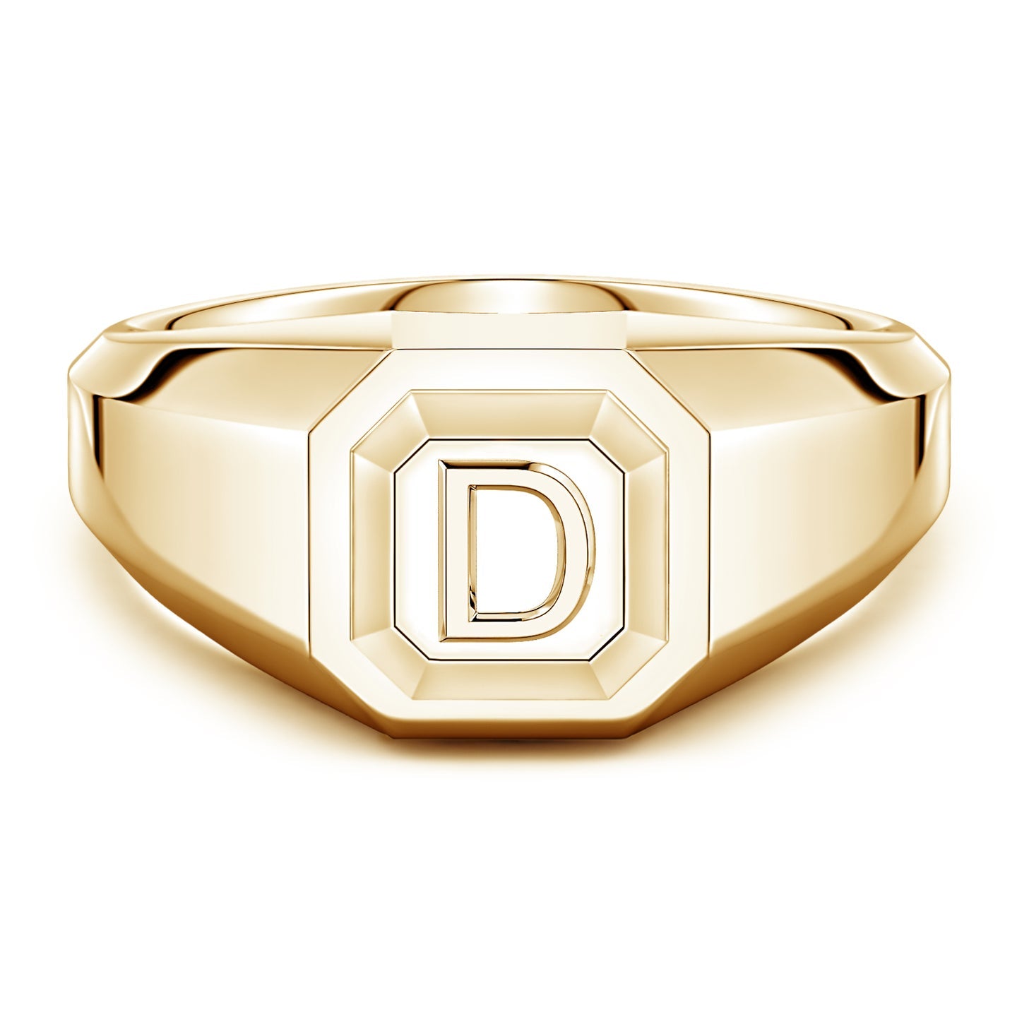 Men's Capital 'A' to 'Z' Alphabet Signet Ring