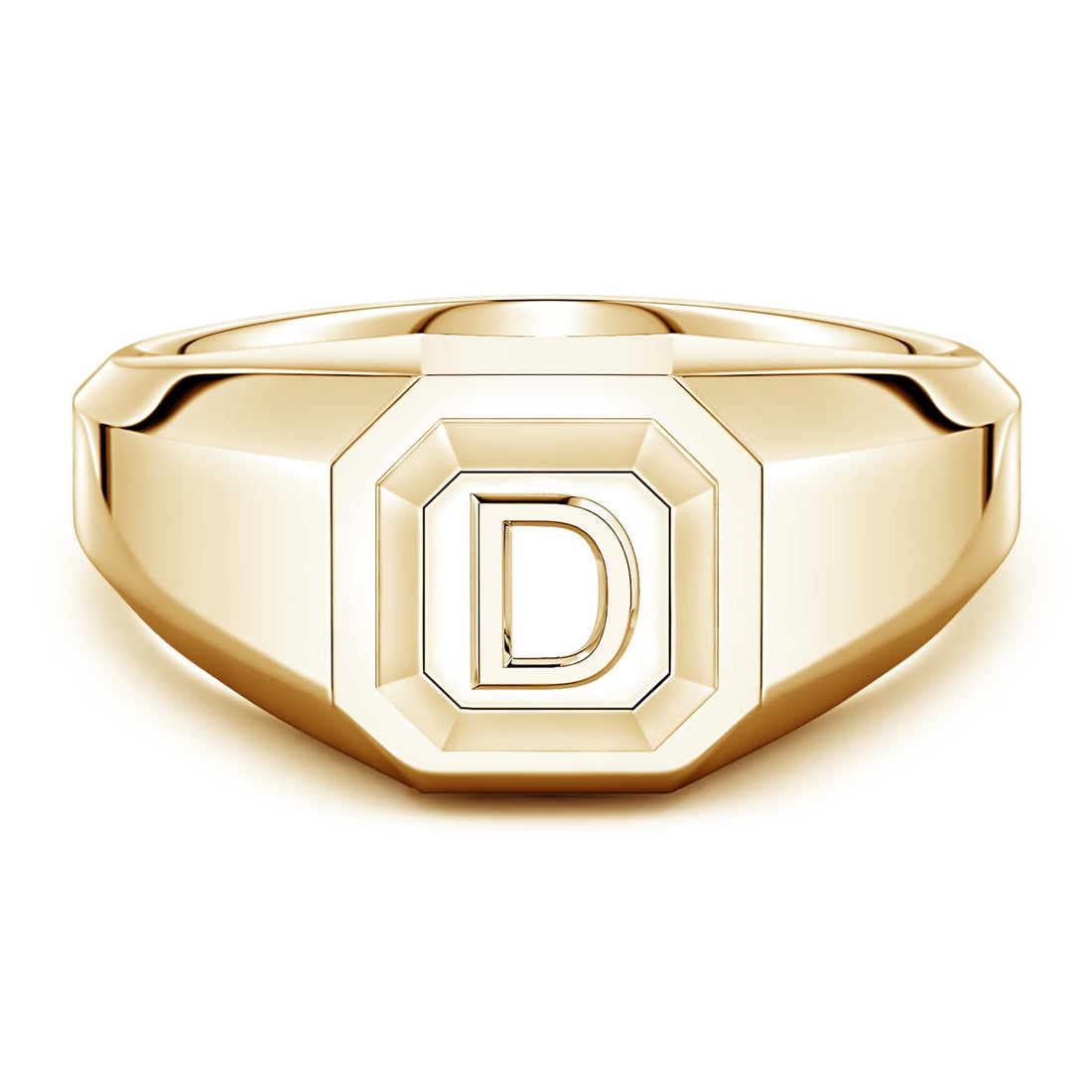 Men's Capital 'A' to 'Z' Alphabet Signet Ring