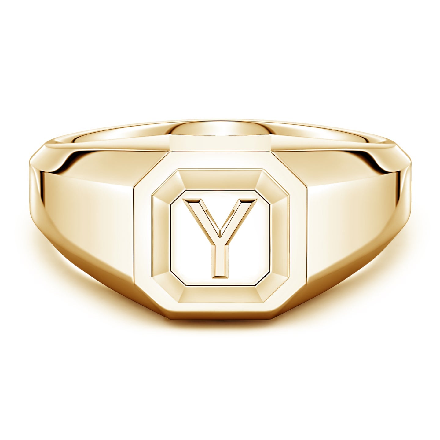 Men's Capital 'A' to 'Z' Alphabet Signet Ring