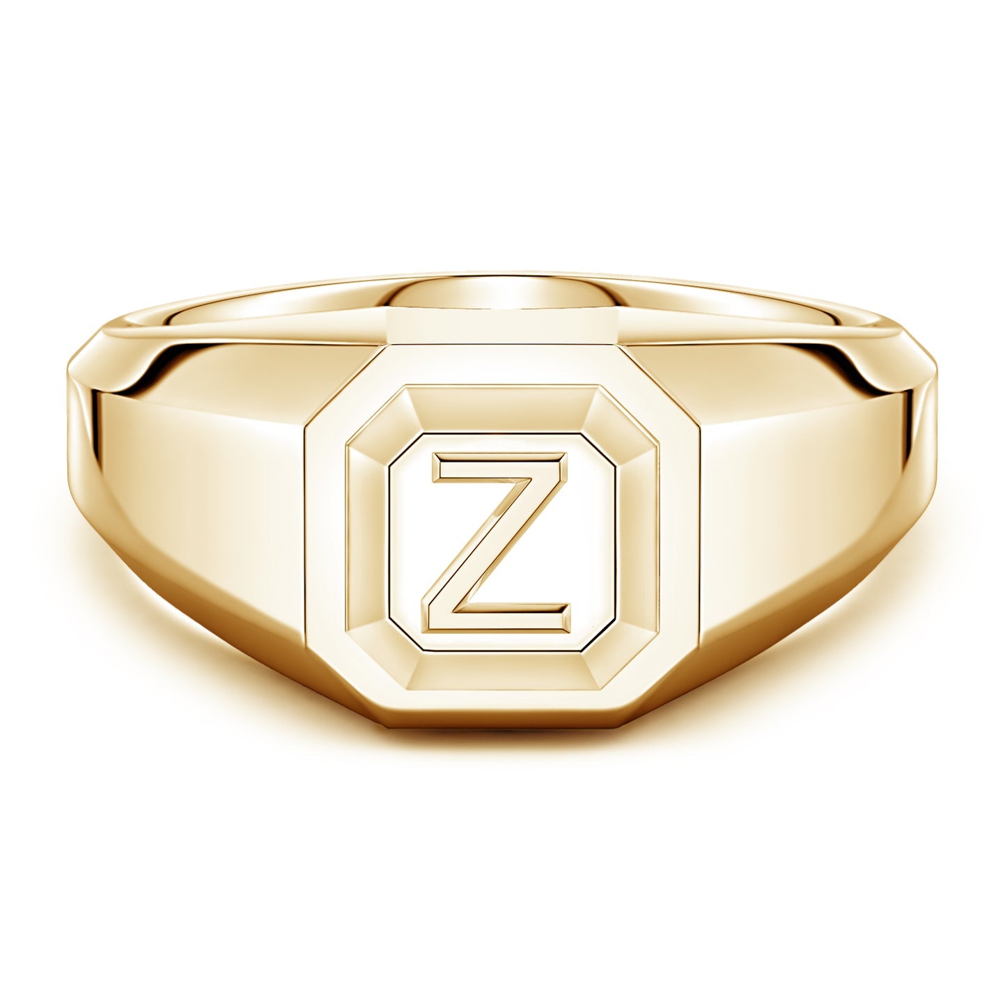 Men's Capital 'A' to 'Z' Alphabet Signet Ring