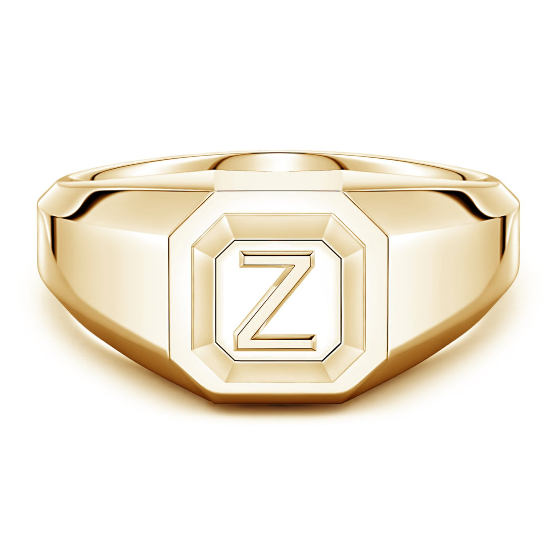Men's Capital 'A' to 'Z' Alphabet Signet Ring
