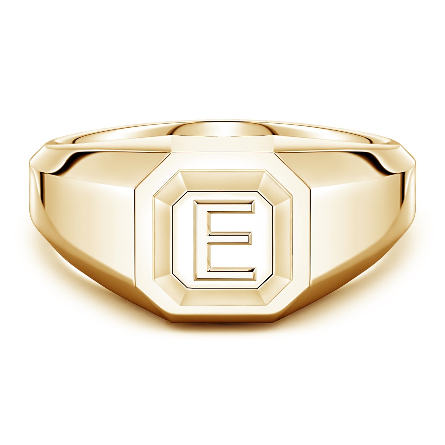Men's Capital 'A' to 'Z' Alphabet Signet Ring