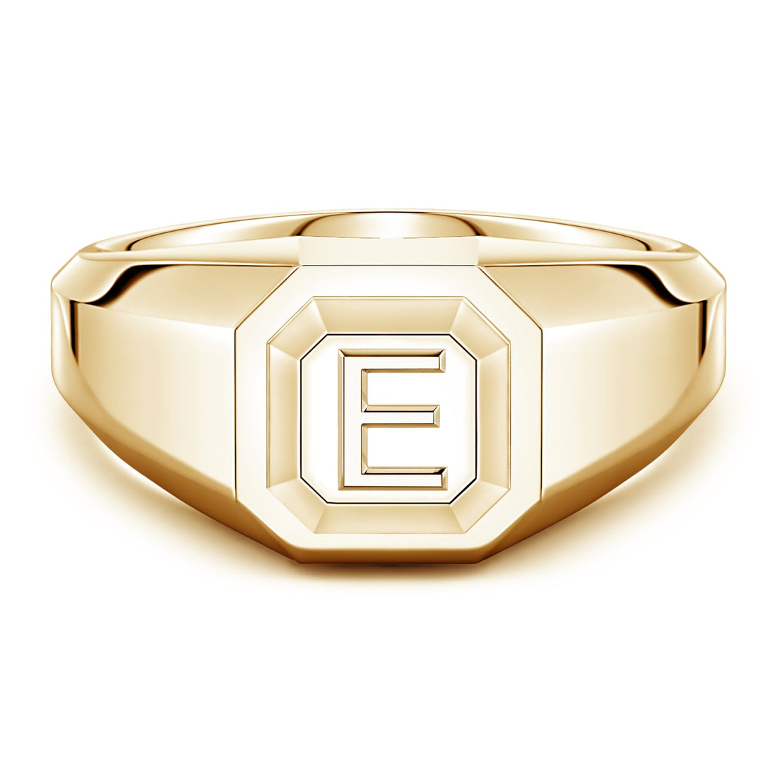Men's Capital 'A' to 'Z' Alphabet Signet Ring