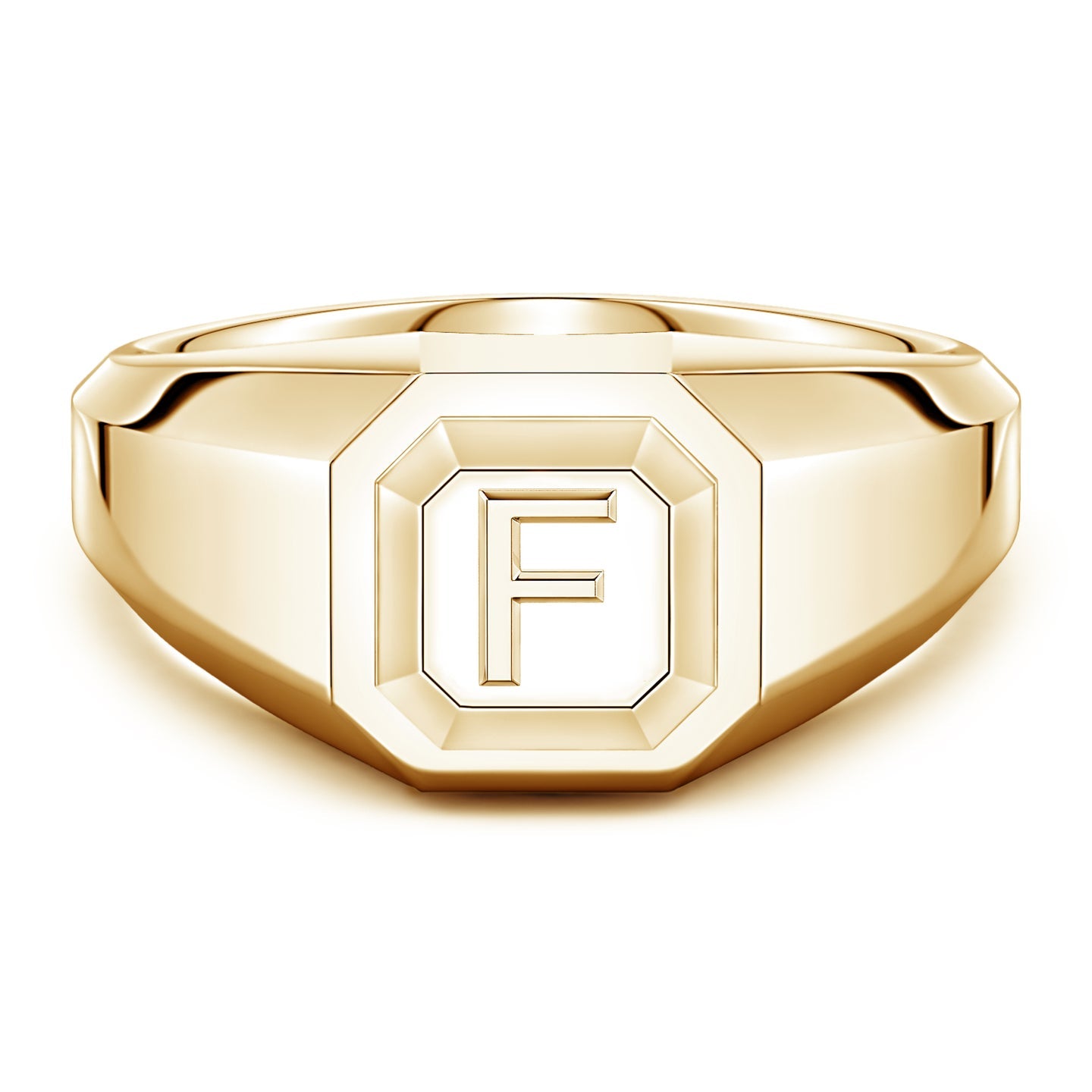 Men's Capital 'A' to 'Z' Alphabet Signet Ring