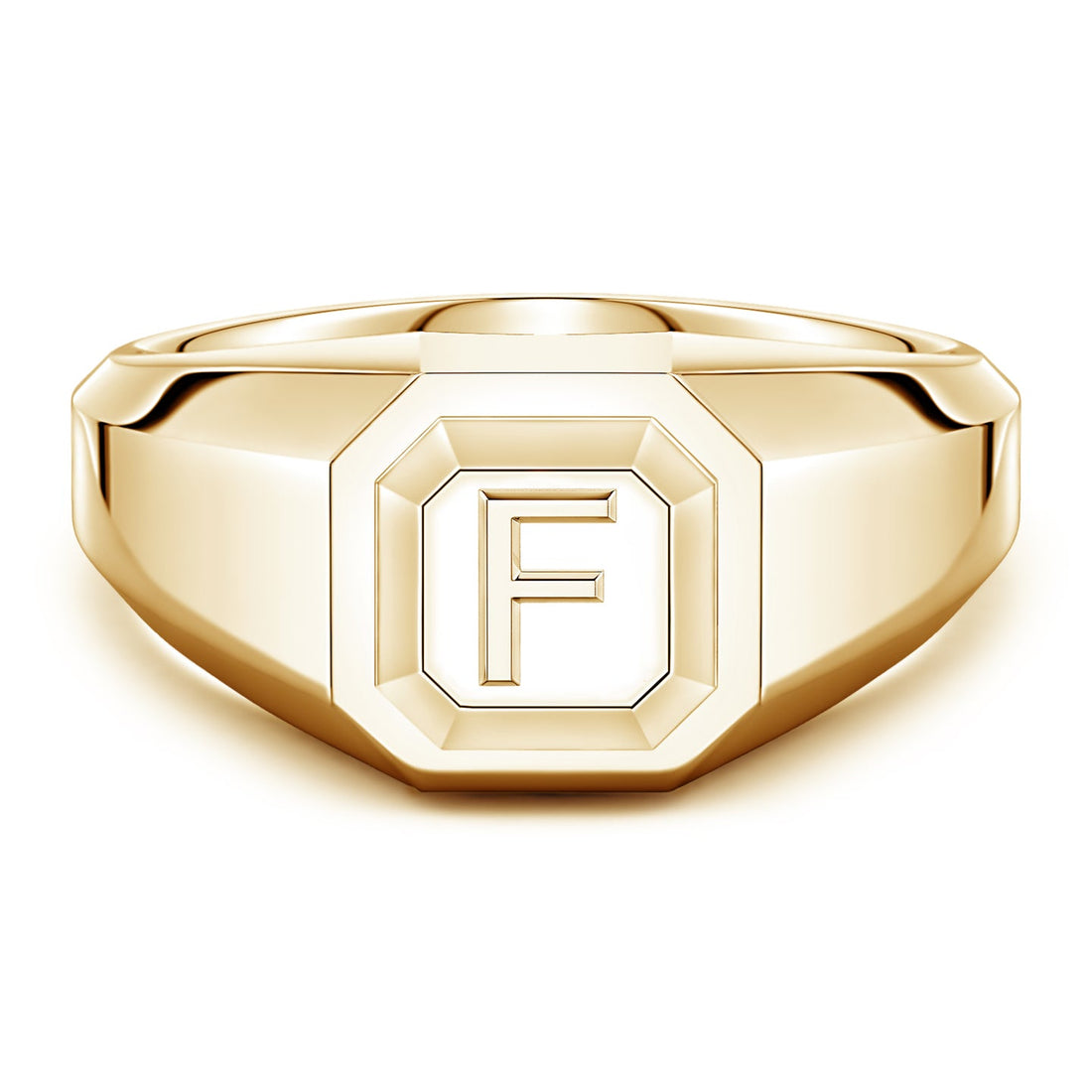 Men's Capital 'A' to 'Z' Alphabet Signet Ring