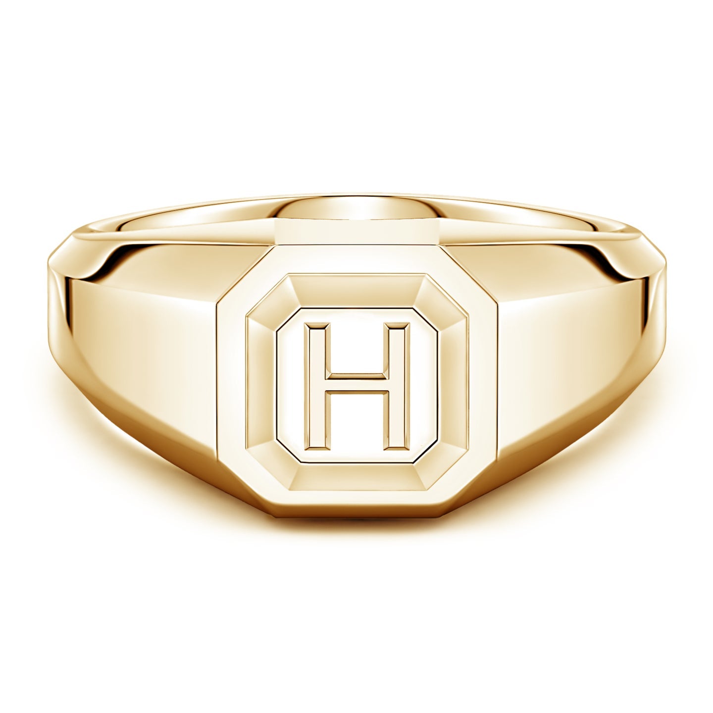 Men's Capital 'A' to 'Z' Alphabet Signet Ring