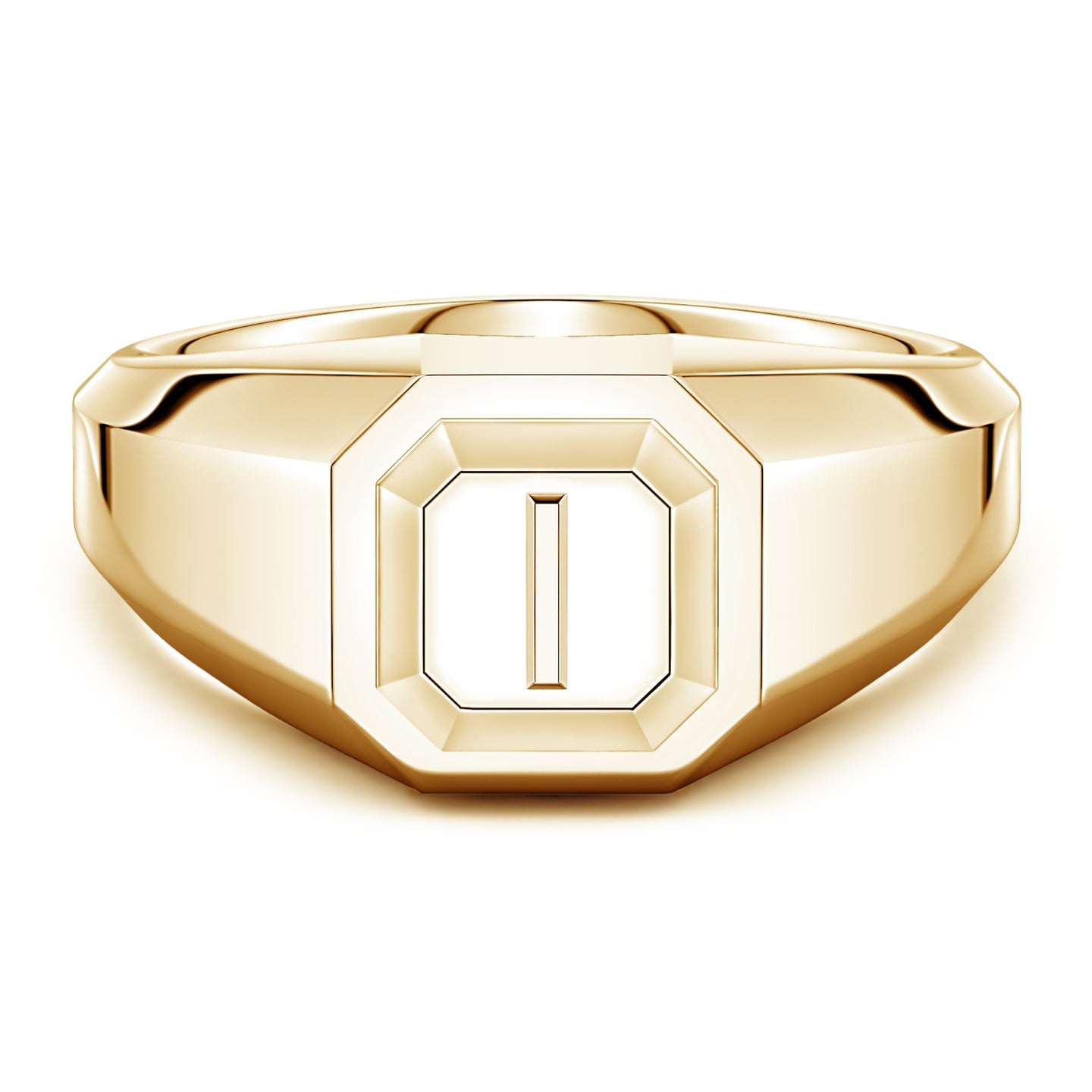 Men's Capital 'A' to 'Z' Alphabet Signet Ring