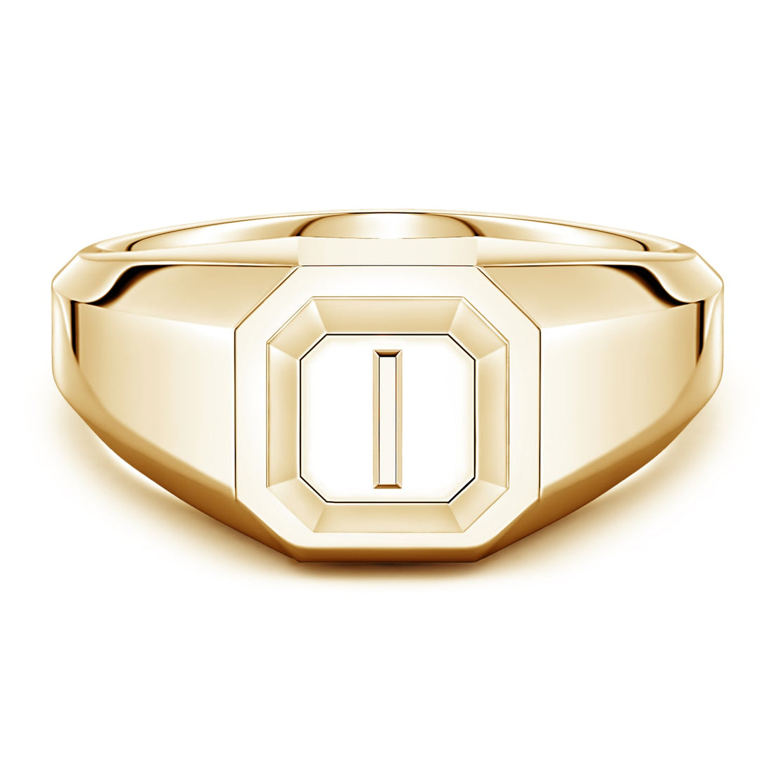 Men's Capital 'A' to 'Z' Alphabet Signet Ring