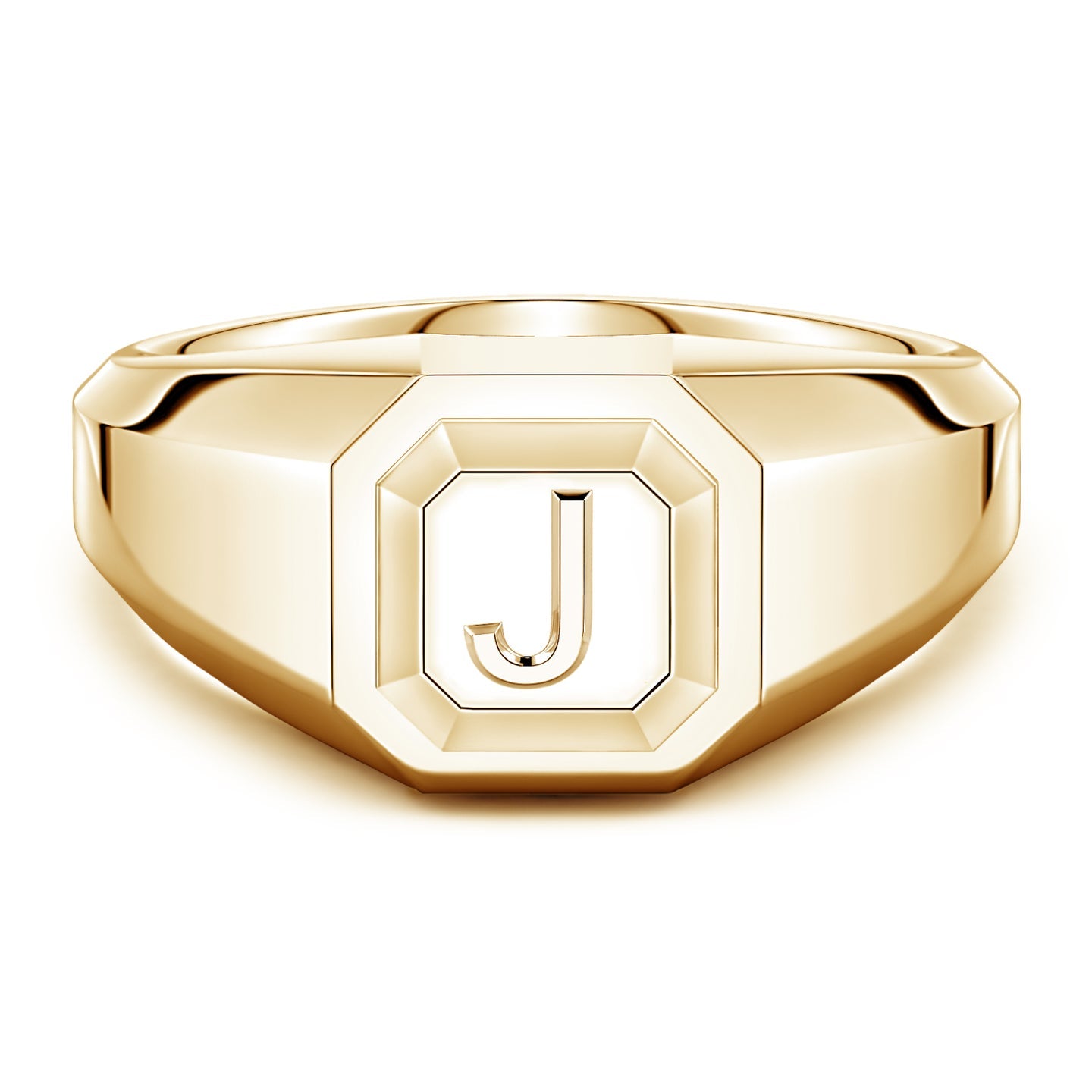 Men's Capital 'A' to 'Z' Alphabet Signet Ring