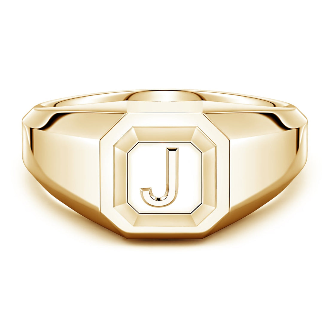 Men's Capital 'A' to 'Z' Alphabet Signet Ring